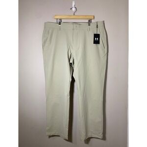 Under Armour Mens Golf Pants Khaki Tan Straight Leg Size 42x30 NWT Stretch